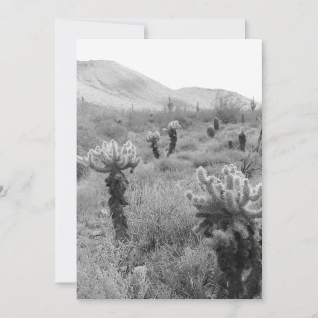 Jumping Cholla Cactus Invitation (Front)