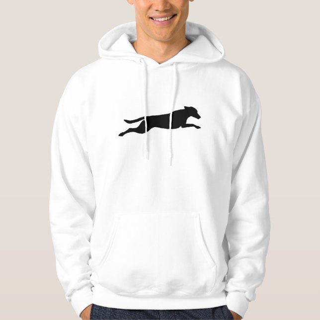 Jumping Dog Silhouette Hoodie (Front)