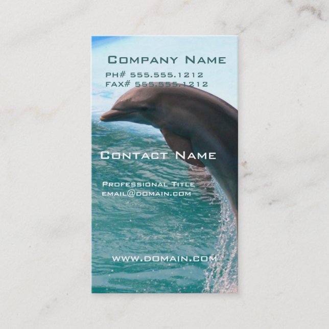 Jumping Dolphin Business Card (Front)