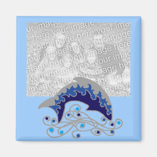 jumping dolphin template magnet