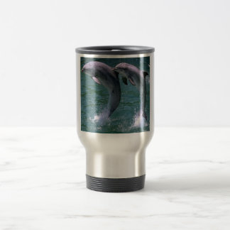 Jumping Dolphins travel mug