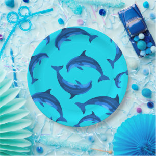 Jumping Dolphins Tropical Summer Party Plates