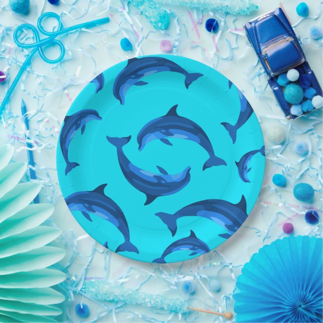 Jumping Dolphins Tropical Summer Party Plates (Party)