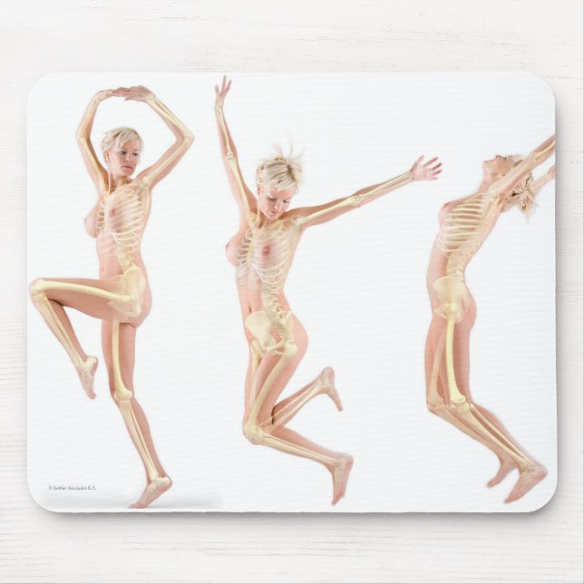 Jumping female mouse mat (Front)
