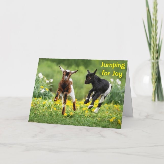 **JUMPING FOR JOY ON YOUR 12th BIRTHDAY** Card (Front)