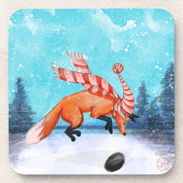Jumping Fox Coaster Set (Front)