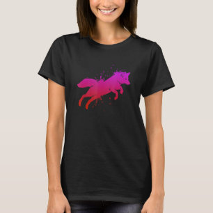 Jumping fox hunter fox hunting kitsune 1 T-Shirt