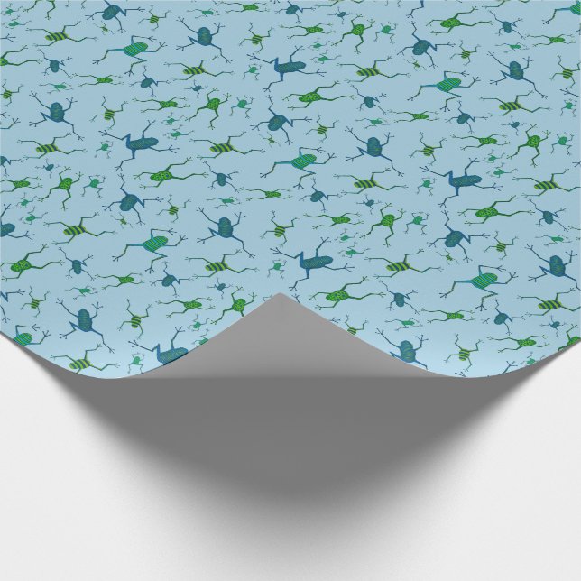 Jumping Frogs Dinner Napkin  Wrapping Paper (Corner)