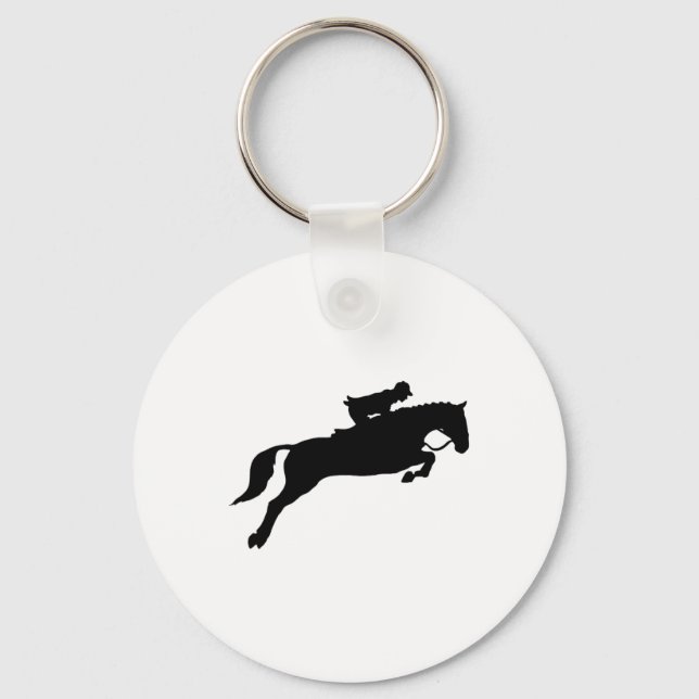 Jumping Galloping Running Horse  Key Ring (Front)