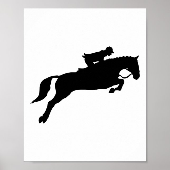 Jumping Galloping Running Horse  Poster (Front)