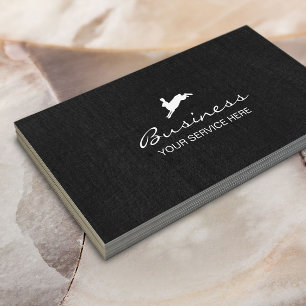 Jumping Hare Classy Dark Linen Business Card