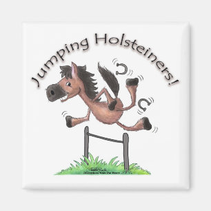 Jumping Holsteiners! Magnet