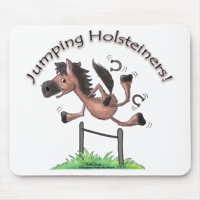 Jumping Holsteiners! Mouse Mat (Front)