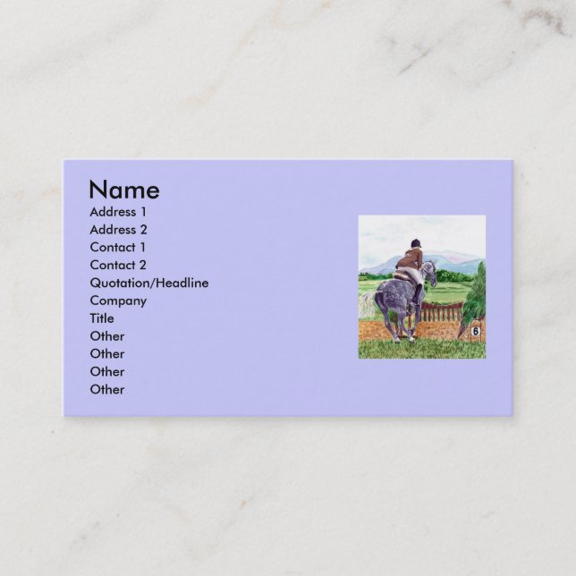 Jumping Horse Business Cards (Front)