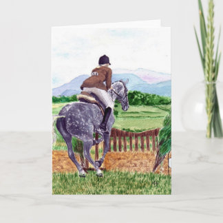 Jumping Horse Greeting Card