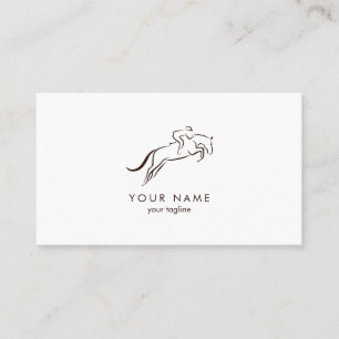 Jumping Horse   Horseback Riding   Horse Trainer Business Card
