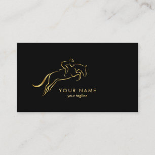Jumping Horse   Horseback Riding   Horse Trainer Business Card