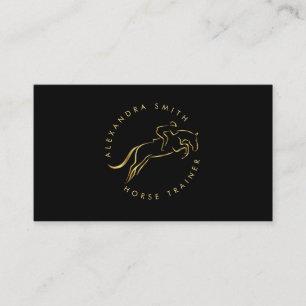 Jumping Horse   Horseback Riding   Horse Trainer Business Card