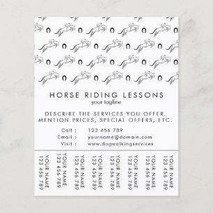Jumping Horse Horseback Riding Horse Trainer Flyer