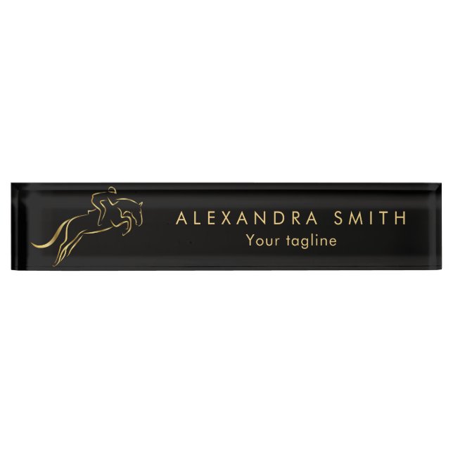Jumping Horse | Horseback Riding | Horse Trainer Nameplate (Front)