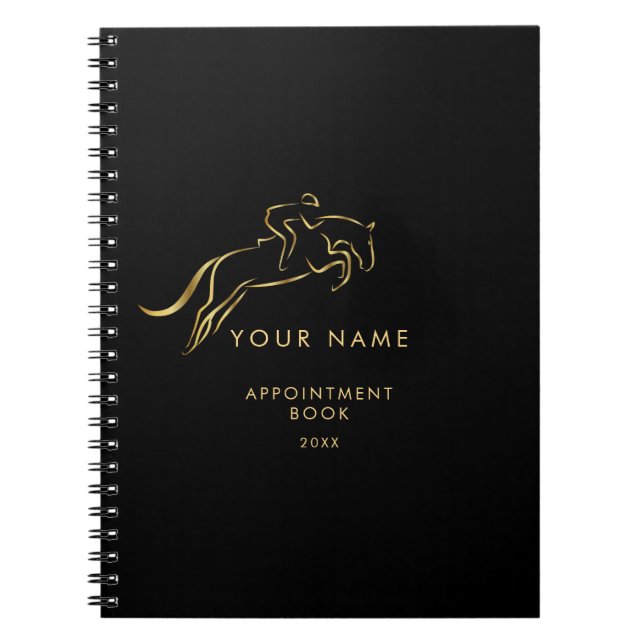 Jumping Horse | Horseback Riding | Horse Trainer Notebook (Front)