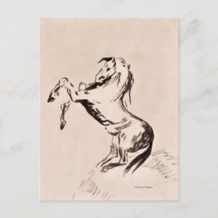 Jumping Horse on Clouds Postcard