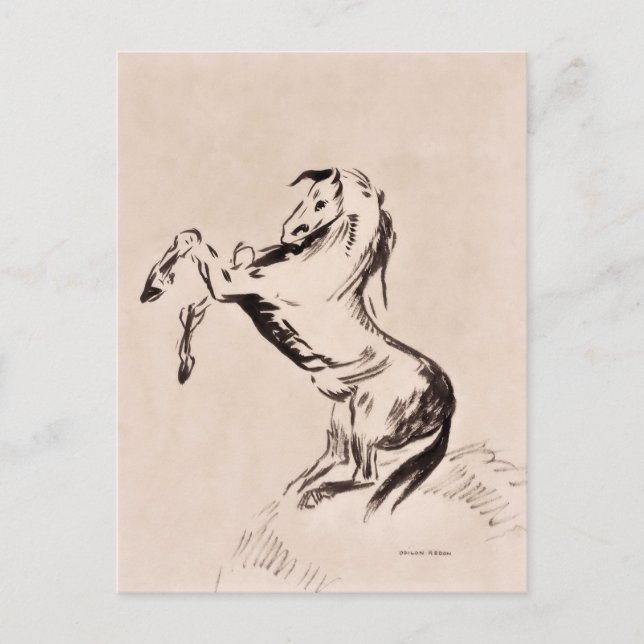 Jumping Horse on Clouds Postcard (Front)