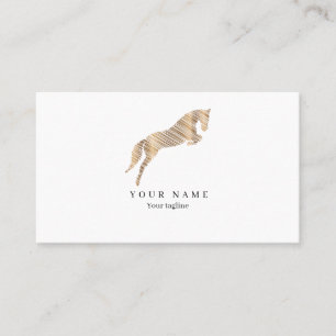 Jumping Horse   Scribble Horse   Gold Horse  Business Card