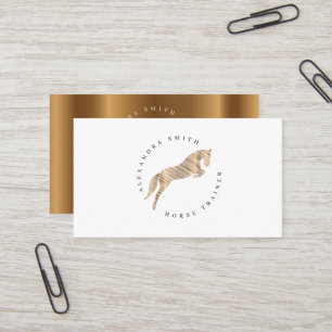 Jumping Horse   Scribble Horse   Gold Horse  Business Card