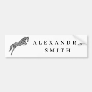 Jumping Horse Scribble Horse Horse Trainer Bumper Sticker