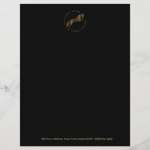 Jumping Horse Scribble Horse Horse Trainer Custom Letterhead