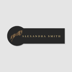 Jumping Horse   Scribble Horse   Horse Trainer Name Tag