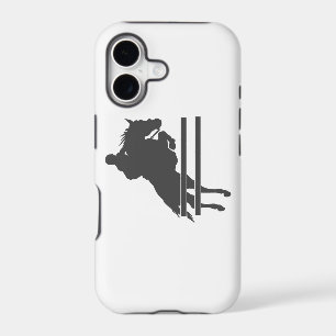 Jumping horse silhouette - Choose background colou