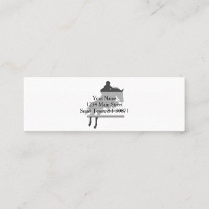 Jumping horse silhouette - Choose background colou Mini Business Card