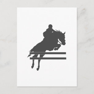 Jumping horse silhouette - Choose background colou Postcard