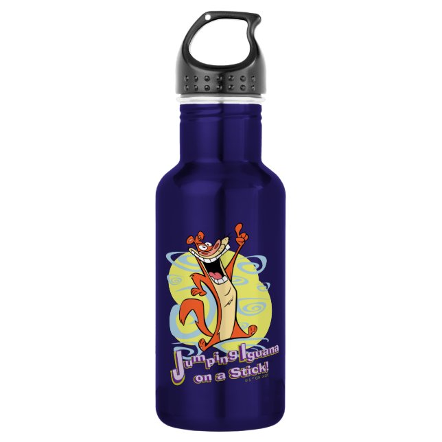 Jumping Igauna on a Stick!™ 532 Ml Water Bottle (Front)