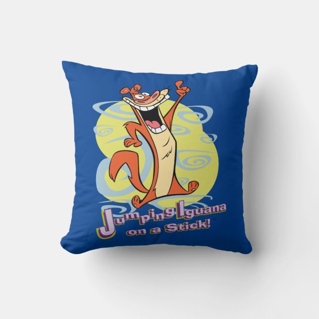 Jumping Igauna on a Stick!™ Cushion (Front)