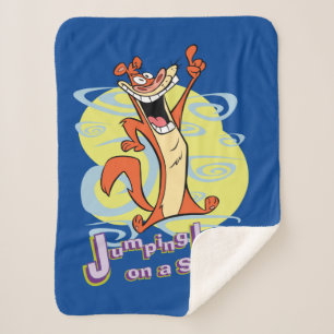 Jumping Igauna on a Stick!™ Sherpa Blanket