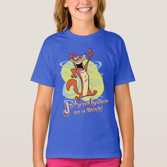 Jumping Igauna on a Stick!™ T-Shirt (Front)