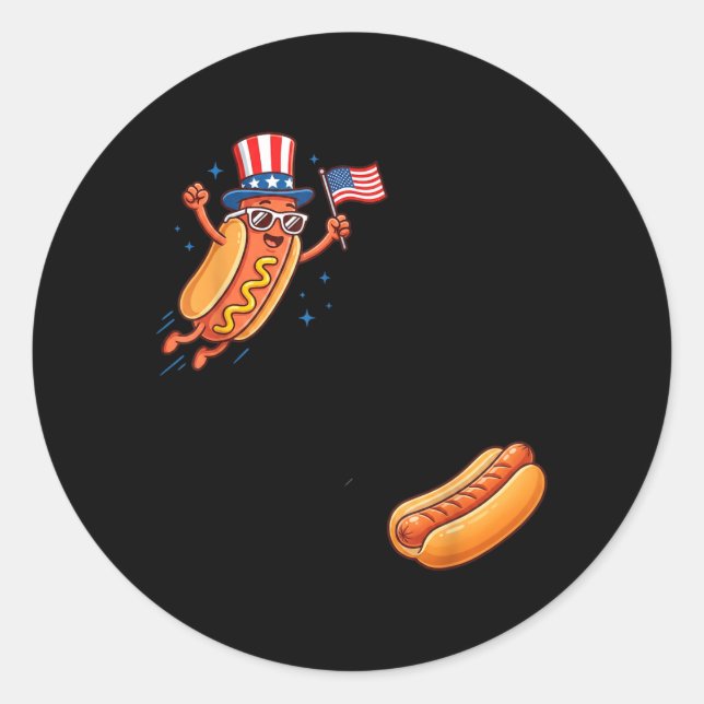 Jumping Into Bun Classic Round Sticker (Front)
