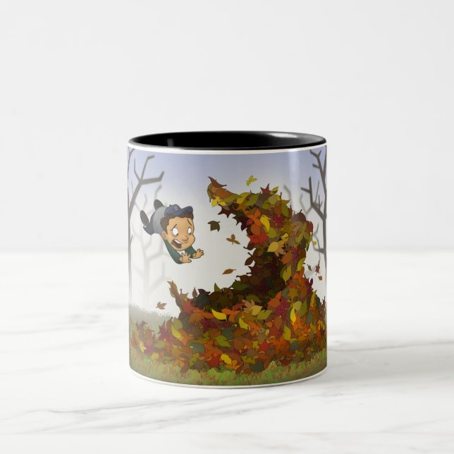 “Jumping into Leaves” Mug (Center)