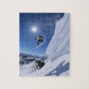 Jumping into Snake Creek Canyon from Clayton 2 Jigsaw Puzzle