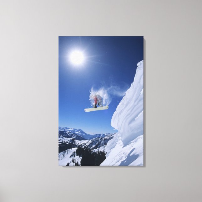 Jumping into Snake Creek Canyon from Clayton Canvas Print (Front)