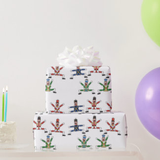 jumping jack toys art illustrations wrapping paper