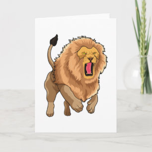 Jumping Lion Card