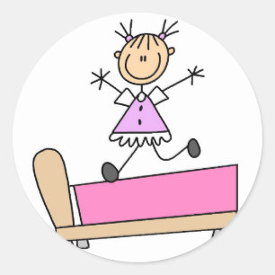 Jumping On Bed Stickers Sticker