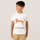 Jumping Orange Cat. T-Shirt (Front Full)