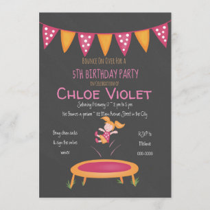 Jumping Party Invitation