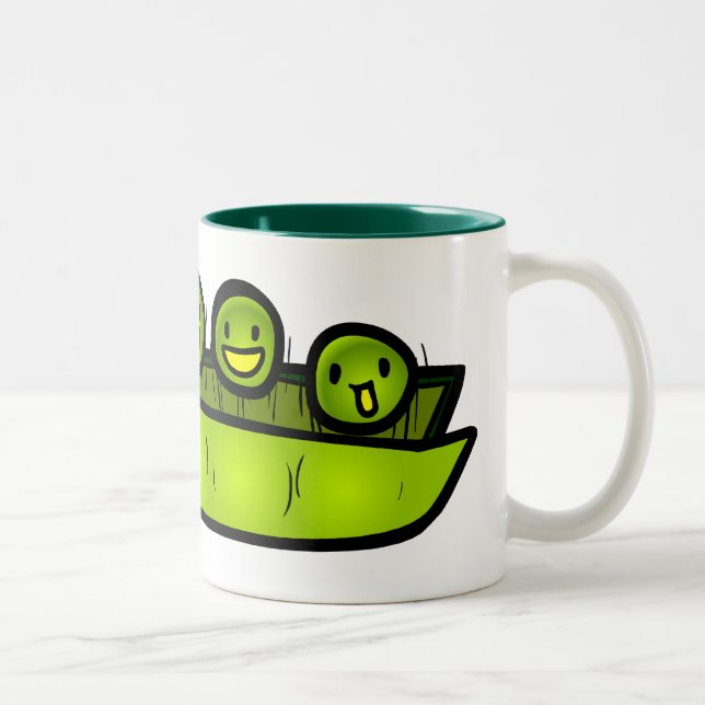 Jumping Peas Doodle Art Mug (Right)