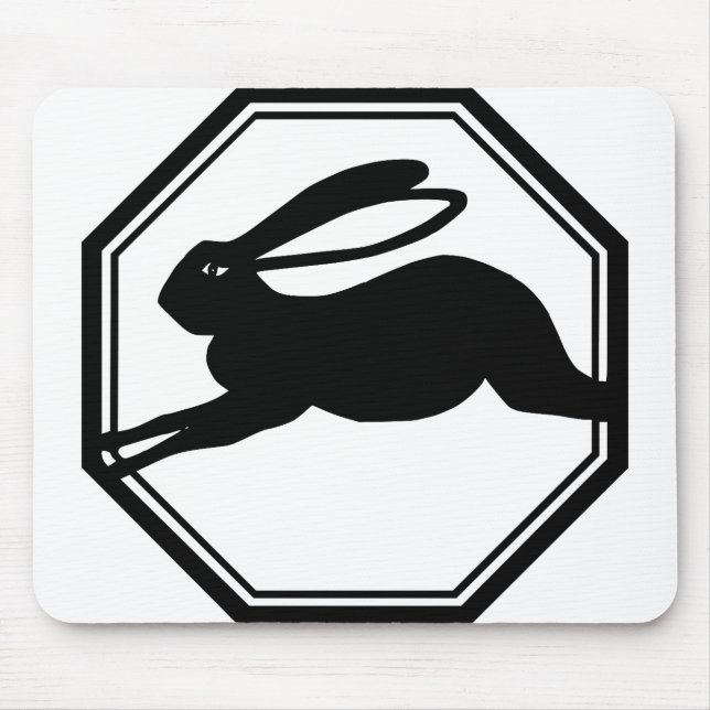 Jumping Rabbit Mouse Mat (Front)